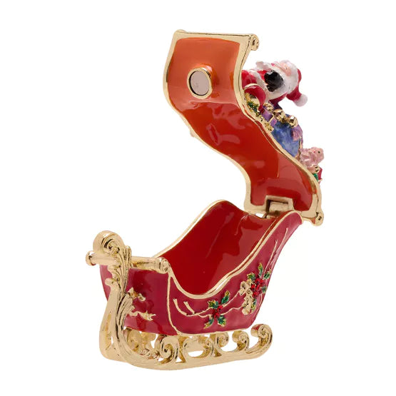 Santa's Christmas Sleigh Treasured Trinket Box