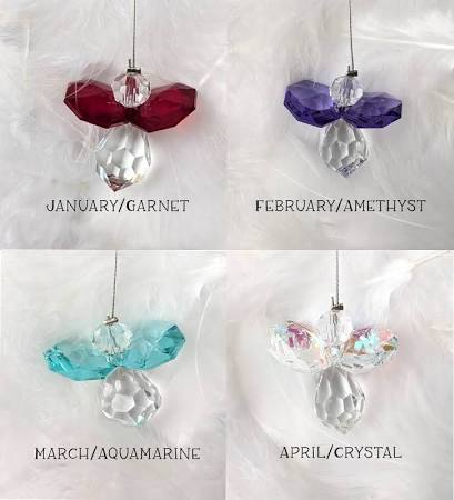 Crystal Birthstone Guardian Angels, All Months