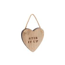 "Stir it up" Wooden Hanging Heart