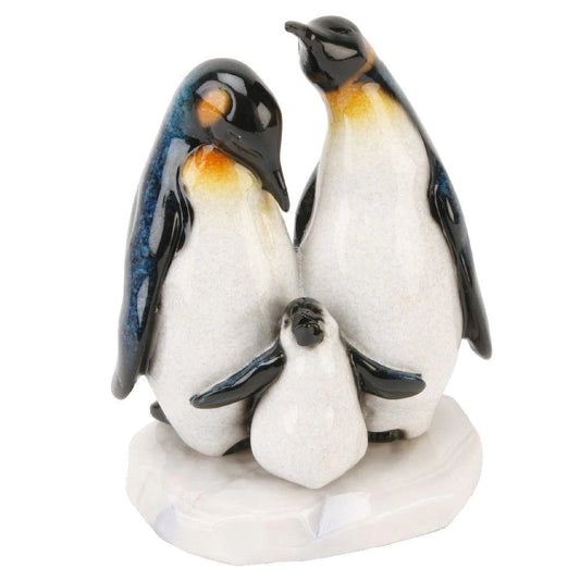 Polished Stone Effect Penguin Family