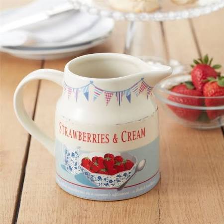 Strawberries & Cream Ceramic Jug