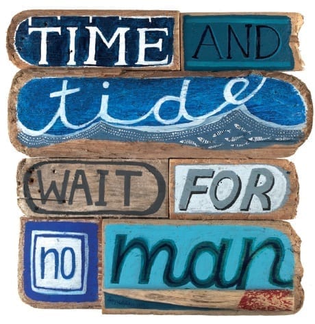 'Time and Tide' Greetings Card