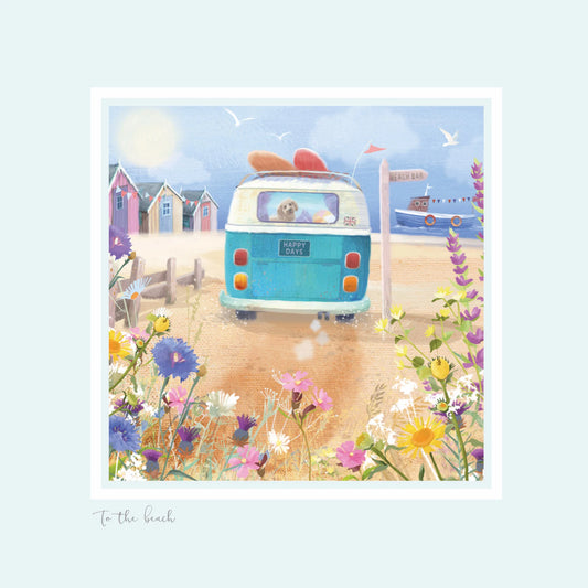 Heydays To the Beach Greetings Card