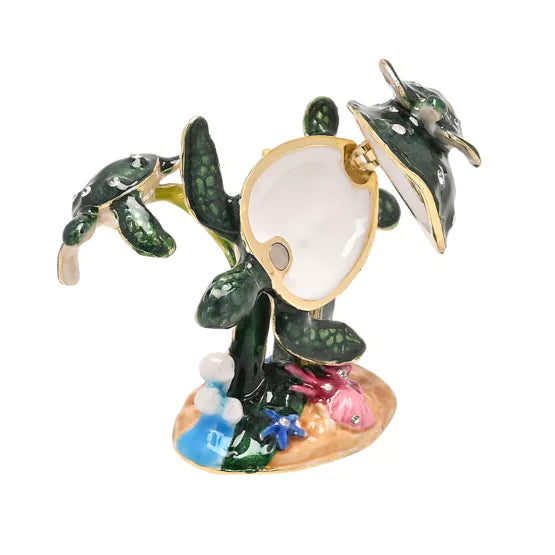 Coral Turtle Treasured Trinket Box