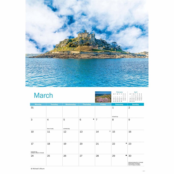 West Cornwall, A4 Calendar 2025