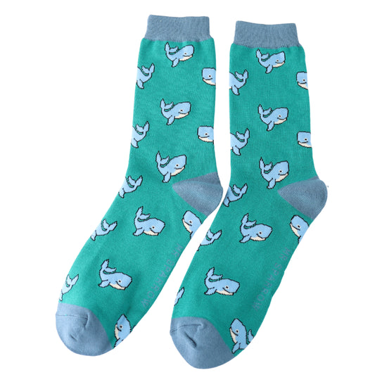 Whale Socks, Size 7-11, (Euro 42-46)