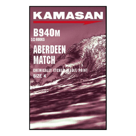 Kamasan B940M Aberdeen Match Hooks, Size 4, 10 Hooks