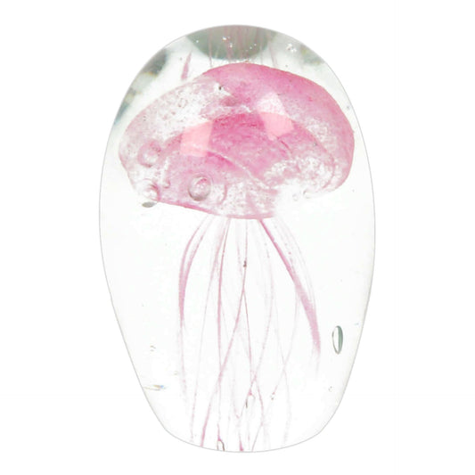 Hand Blown Glass Pink Jelly Fish