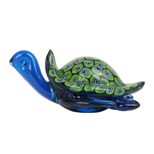 Large Hand Blown Glass Turtle