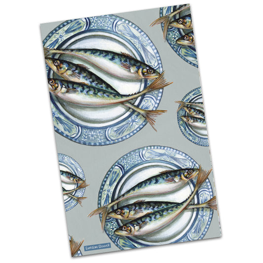 "Plated Mackerel" Tea Towel