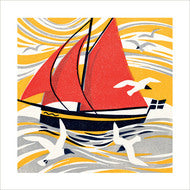 'Seagulls and Sails' Eco-Friendly Greetings Card