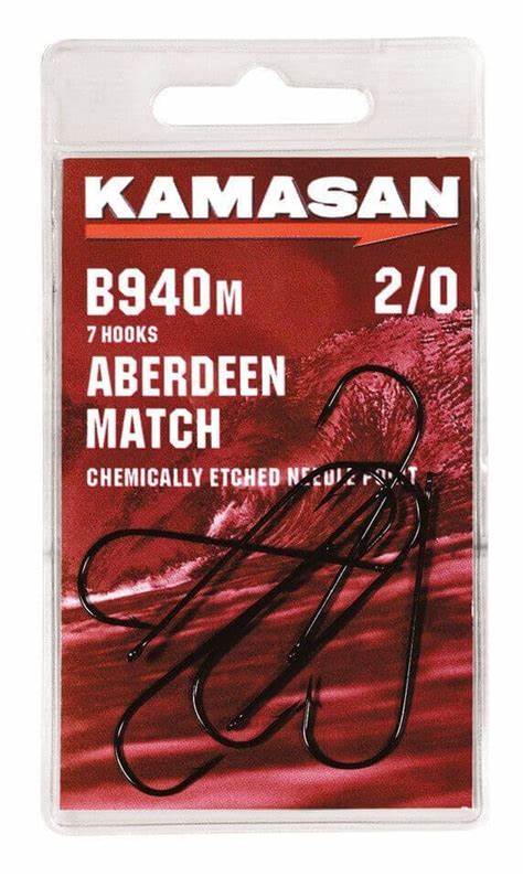 Kamasan B940M Aberdeen Match Hooks, Size 2/0, 7 Hooks