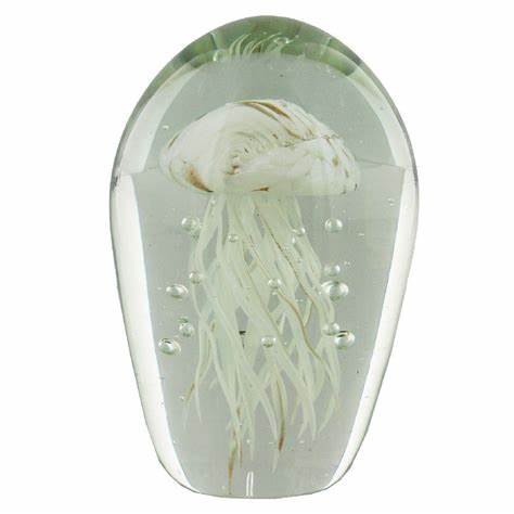 White Jelly Fish Paper Weight