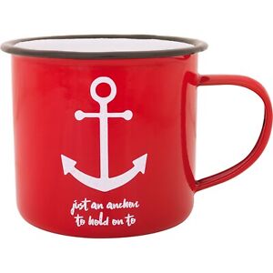 Enamel Anchor Mug "Just an anchor to hold on to"