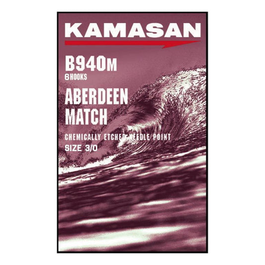 Kamasan B940M Aberdeen Match Hooks, Size 3/0, 6 Hooks