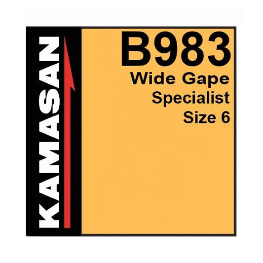 Kamasan B983, Wide Gape Hooks, Size 6, 10 Piece