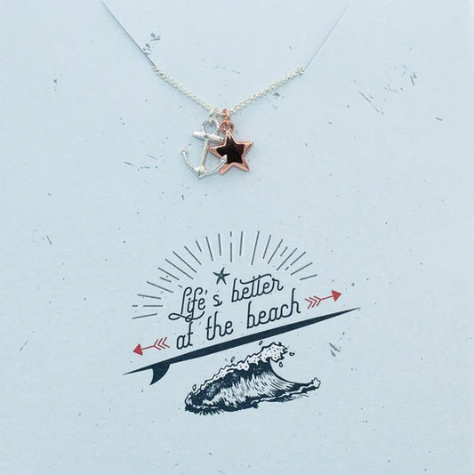 "Life's Better at The Beach" Card & Necklace