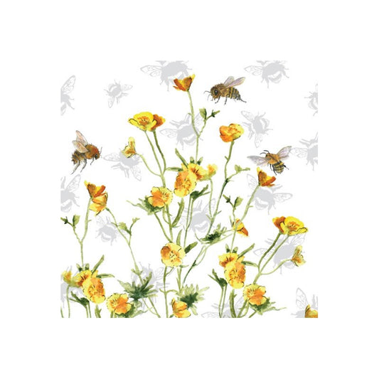 Bee-tanical Buttercup Greetings Card by Sarah Boddy