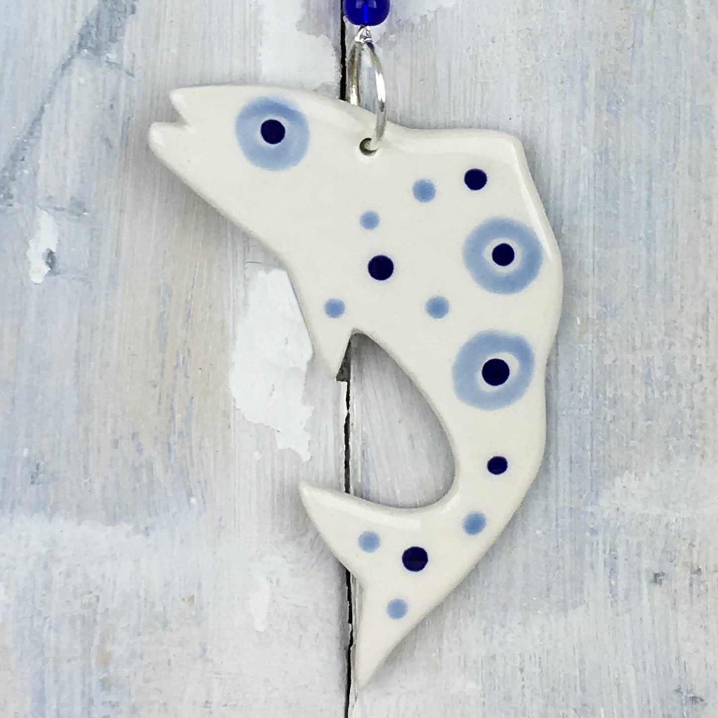 Blue Fish Ceramic Hanging Decoration