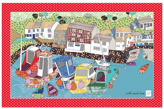 By The Harbour Wall  Tea Towel, Molly Mac