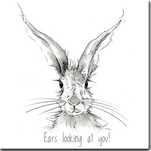 Pencil Collection Ears Looking at You Card by Sarah Boddy