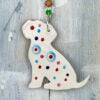 Colour Dog Ceramic Hanging Decoration