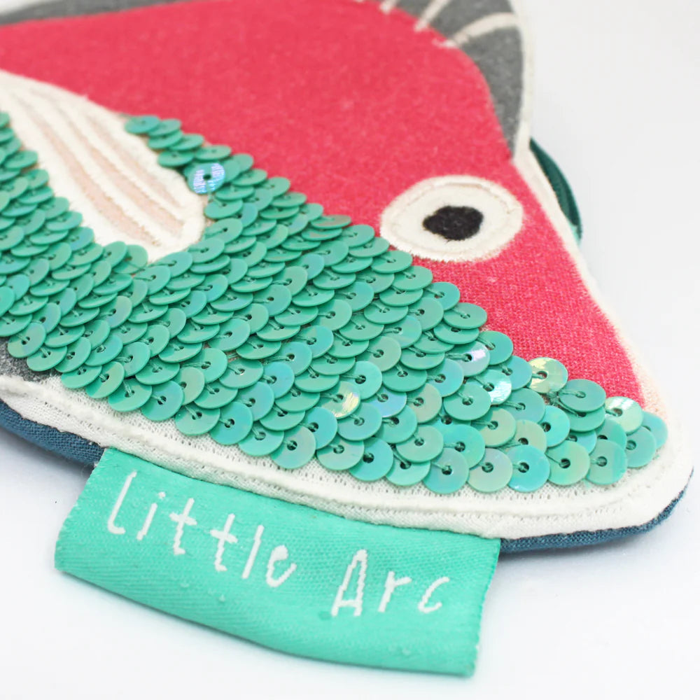 Little Arc Sequined Fish Shaped Coin Pouch