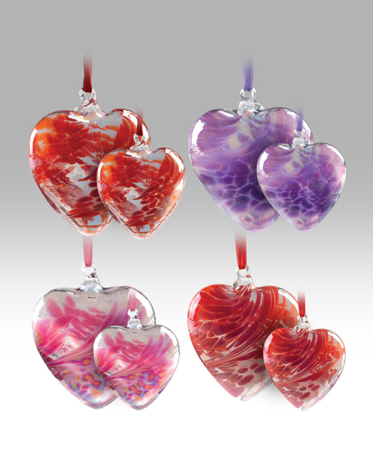 Coloured Glass Friendship Heart - 8 cm