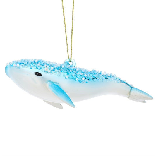 Sass & Belle Glitter Humpback Whale Christmas Bauble