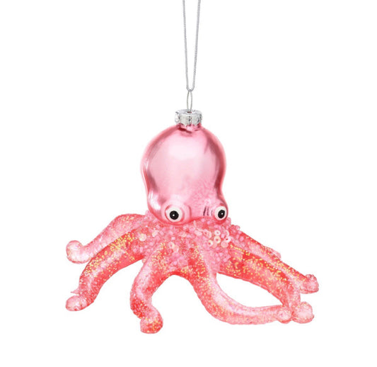 Sass & Belle glitter octopus Christmas Decoration