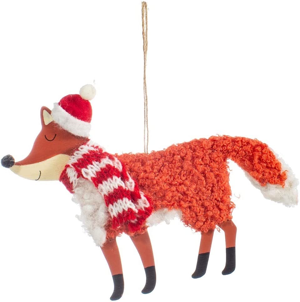 Sass & Belle Festive Fox Hanging Christmas Decoration