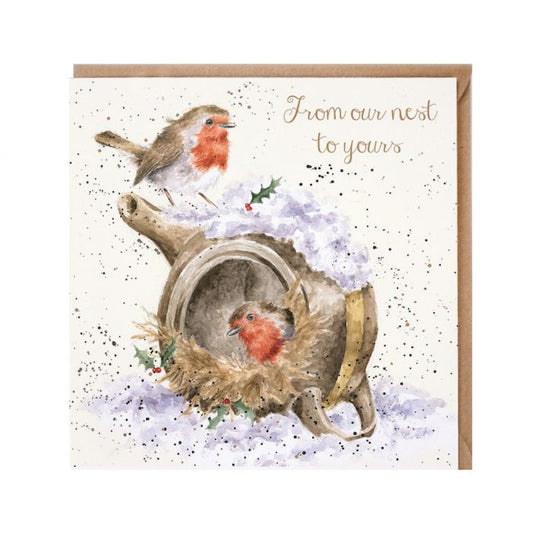 ‘From our nest to yours' Robin Christmas Card