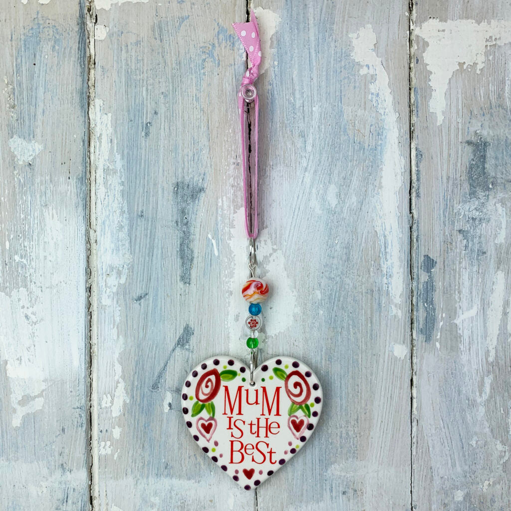 Colour Heart Mum is the Best Hanging Decoration