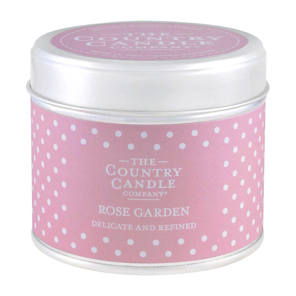 Polka Dot Tin Candle, Rose Garden