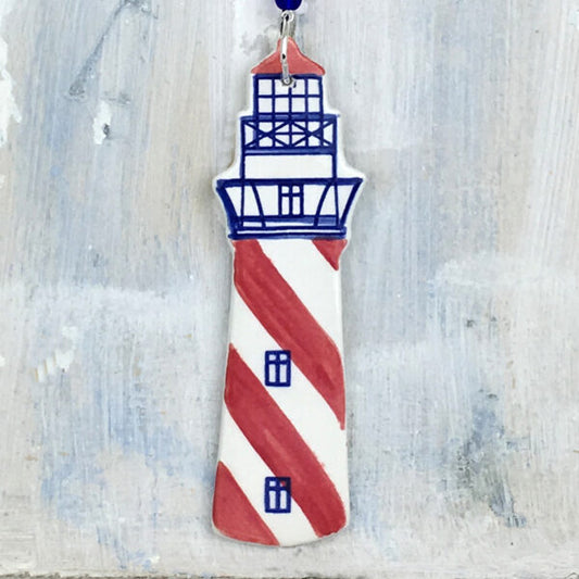 Colour Lighthouse Ceramic Hanging Decoration