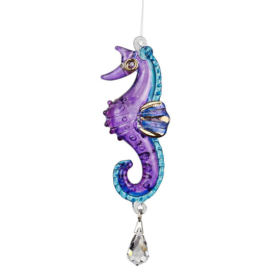 Fantasy Glass Seahorse, Purple