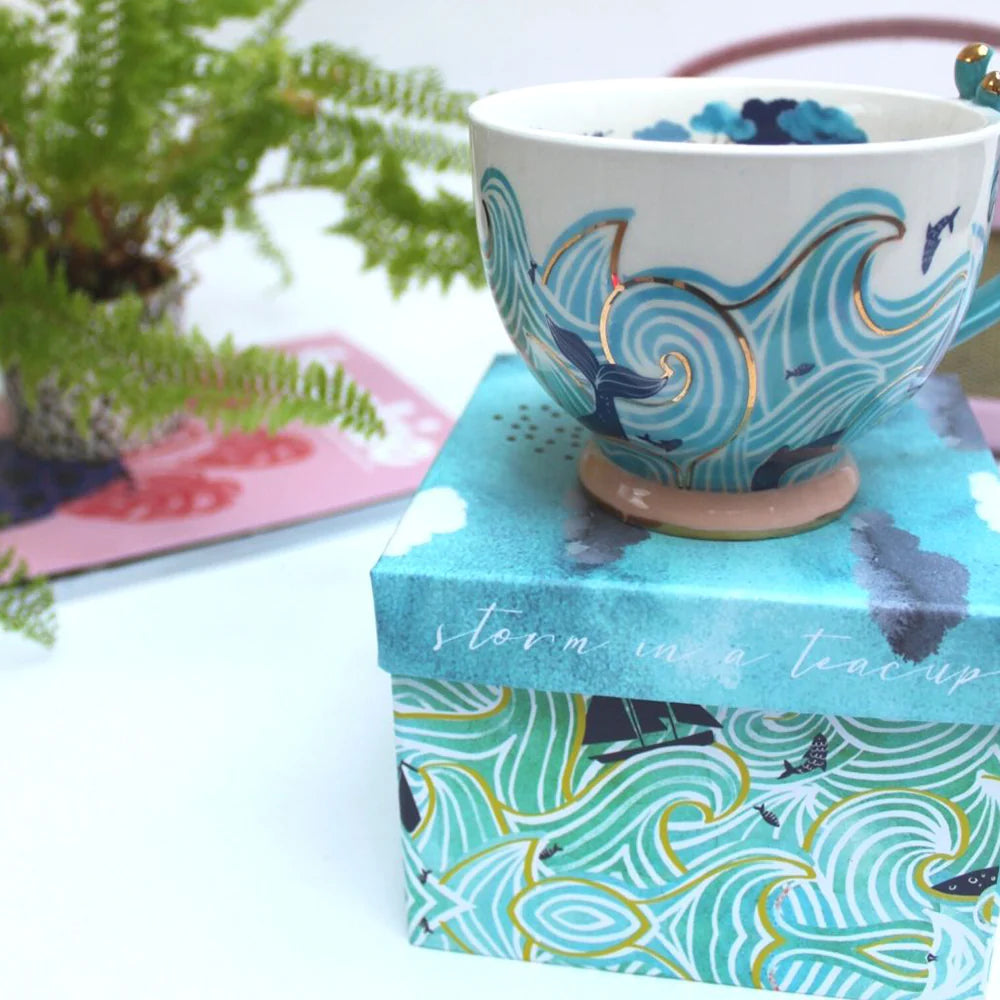 By The Sea Storm Tea Cup with Gift Box