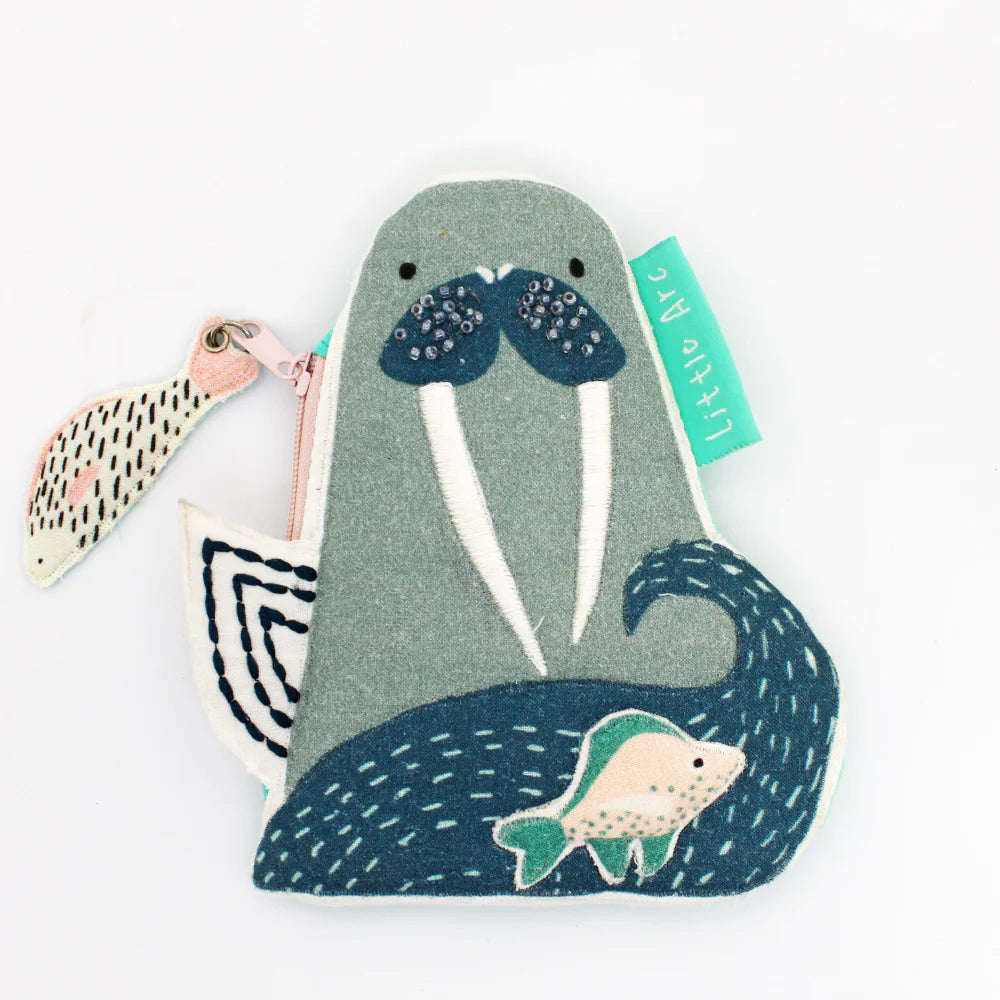 Little Arc Sequined Walrus Coin Pouch