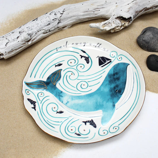 By The Sea Whale Plate